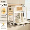 Prateleira Personalizável Extraível para Micro-ondas de Cozinha, Forno, Panela de Arroz, Rack Organizador, Prateleira de Armazenamento para Eletrodomésticos Domésticos