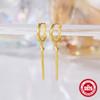 Nuevos pendientes con hebilla de oreja de diamante con punzón de plata esterlina S925, diseño de remache creativo muy popular en Europa y América.