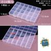 Caja de Plástico Transparente de 24 Compartimentos para Accesorios de Componentes Digitales, Caja para Almacenamiento de Joyería, Compartimentos de Clasificación, Joyero, Caja para Piezas Pequeñas