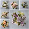 Ramo de Manzanilla de Colores Otoñales, Flores Artificiales, Flores Falsas, Plantas Verdes, Manualidades para Decoración de Bodas al por Mayor, Fabricante Transfronterizo de Ins