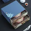 Caja de regalo para té caja vacía Caja para pastel de té Pu 'er caja de regalo 200 gramos 357 gramos Caja de regalo para pastel de té blanco Fuding doble capa