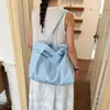 Nova Bolsa de Lona Casual Simples Estilo Coreano 2026, Grande Capacidade, Bolsa de Ombro e Transversal Fashion e Versátil