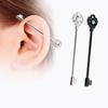 Joias para Body Piercing Moda Opala Sintética Longa Chave Studs de Osso da Orelha Studs de Concha Joias Barbell Incrustadas