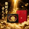 Adorno de Cuenco Dorado de Lujo Artesanía de Resina Regalo de Inauguración Bendición de los Oficiales Celestiales para Riqueza y Fortuna Decoración del Hogar con Caja de Regalo