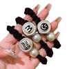 Anillo para el cabello con perla de imitación estilo Chanel, cuerda para el cabello de Corea del Sur, cuerda para el cabello de alta calidad, cuerda para el cabello con tendón de goma elástica duradera, accesorios para el cabello para mujeres