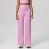 Nuevos pantalones de yoga de pierna recta con bloques de color estilo europeo y americano, versátiles para uso en interiores y exteriores, pantalones largos atléticos de corte holgado, pantalones de yoga de pierna ancha acampanada para fitness