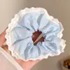 Scrunchie Azul Sal Marinho Flor de Cabelo Estilo Coreano Infantil Laço para Coque Ins Corda Elástica Doce para Cabelo Acessório de Cabelo