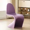 Silla Dong Chair Estilo Forma Irregular de Moda Silla de Comedor Creativa Silla Acrílica Hogar Moderno Simple Respaldo Taburete de Maquillaje Diseño