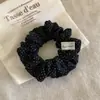Tela Plisada Sencillo Versátil Clásico Lunares Dulce Diario Flor para el Cabello Moño Cola de Caballo Celebridad de Internet Goma para el Cabello de Intestino Grueso Cuerda para el Cabello