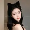 Linda diadema de orejas de gato de peluche para mujer, elegante y a la moda, especialmente diseñada para lavarse la cara, no aprieta el cabello y es un accesorio para el cabello