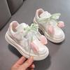 Tênis Baixo Infantil, Sapatos Esportivos para Meninas, Novo Estilo Outono Casual Infantil, Versátil Sola Macia Sapatos de Princesa para Meninas