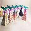 Nueva caja de dulces triangular con forma de sirena, ideal para bodas y fiestas de cumpleaños infantiles.