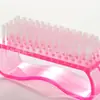 Cepillo de Uñas de Plástico para Limpieza de Cuernos de Fábrica Cepillo de Limpieza Especial para Pulir Eliminación de Polvo Herramienta Ondulada para Manicura
