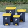 Cubo de basura con pedal engrosado grande para limpieza de cocina industrial comercial sanitario cubo de basura de plástico de 100L fabricantes