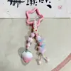 Pingente de Morango de Cerâmica Jingdezhen, Chaveiro Estilo Ins, Uso Duplo para Bolsas, Item Popular de Feira Noturna, Fornecimento Direto do Fabricante