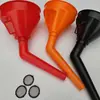 Embudo de Repostaje de Gran Diámetro Curvo Manos Libres con Filtro para Gasolina y Aceite de Motor para Coches y Motocicletas