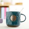 Nuevo producto Taza medalla de bronce diosa sirena Star Bar Taza de bronce Taza de cerámica para pareja Taza de café personalización de logo