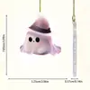 Novo Pingente de Feriado de Fantasma Fofo de Acrílico para Halloween Decoração de Espelho Retrovisor Interno de Carro Transfronteiriço Plana