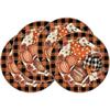 Manteles Individuales de Lino Más Vendidos en Amazon Decoración Redonda de Otoño para Acción de Gracias Venta Directa de Fábrica de Impresión de Lino para Mesa de Cocina
