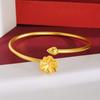 Pulseira de Lótus em Ouro de Areia do Vietnã Lótus masculino e feminino moda nacional cobre banhado a ouro cor versátil proteção fornecimento de fábrica Yiwu Atacado