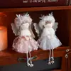 Nuevo Colgante de Peluche Navideño con Astas de Reno y Ángel Niña Colgante para Árbol de Navidad Muñeca Creativa Colgante Decorativo