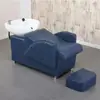 Cama de champú peluquería fabricante cama de enjuague lavabo de cerámica peluquería salón de belleza reclinable semi nuevo modelo cama de peluquería