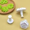 3 Piezas Moldes de Impresión de Primavera con Copos de Nieve Gruesos, Herramientas Realistas de Plástico Ecológico para Decorar Pasteles de Fondant y Galletas