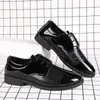 Zapatos de Cuero para Hombre Zapatos de Hombre Primavera y Otoño Zapatos Nuevos Juventud Negocios Británico Negro Zapatos de Cuero Casuales Zapatos de Cuero Formales para Hombre