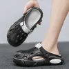 Zuecos de Verano para Hombre de Nuevo Estilo Transfronterizos para Uso en Exteriores, Sandalias Súper Cómodas, Talla Grande, Suela Gruesa, Chanclas Doble Uso para Exteriores y Playa