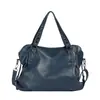 Bolso de hombro de cuero suave de gran capacidad transfronterizo, bolso de mano estilo motocicleta retro, bolso tote casual y elegante