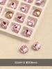 Celebridad de Internet Popular Rosa Fondo Puntiagudo Diamante Cuadrado Gordo Hacha Torcida Corazón Torcido Uñas Portátiles Joyería Diamante de Cristal K9 Lote Mixto