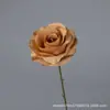 Flor Artificial Rosa Redonda de Cabeça Única Rosa de Seda Adereços para Cenário de Casamento Decoração de Vitrine de Shopping Entrega Direta da Fábrica