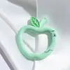 Chaveiro de Fivela de Primavera de Maçã Colorida de Pintura Liga Redonda Corrente de Celular Acessórios Artesanais DIY Acessórios Atacado