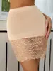 Falda Básica Cruzada Europea y Americana para Mujer, Falda de Encaje Forrada con Falda Cubrecaderas, Enagua Sexy Nueva para Mujer Cubrecaderas Antiexposición