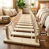 Puente para gatos de madera maciza montado en la pared para espacios pequeños, pasillo para gatos para colgar en la pared, estructura de escalada para gatos que ahorra espacio