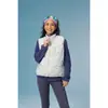 Chaleco acolchado Shibuya Element de invierno, patchwork de color, plumón de pato blanco, cuello alto, chaqueta de plumón unisex F6254