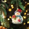 Natal Transfronteiriço Novos Produtos Mais Vendidos Acrílico Plano Boneco de Neve de Natal Atmosfera Festiva Decoração de Árvore de Natal Pingente