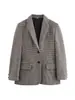 Zr Exporta al por mayor 2025 Otoño e Invierno Nuevo Estilo Europeo y Americano Retro Versátil Elegante Chaqueta Blazer de Piedra de Perro Top