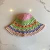 Sombrero de paja para mujer, nuevo color, sombrero de pescador a juego, moda para vacaciones en la playa de primavera y verano, sombrero con protección solar, estilo dulce para estudiantes