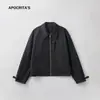 Ropa para Hombre Apo Chaqueta para Hombre Transfronteriza Estilo High Street Americano Otoño Holgada Solapa Moda Casual Chaqueta con Cremallera Parte Superior