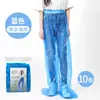 Pantalones impermeables desechables engrosados en el pie impermeables para exteriores con pie de plástico conjunto de pantalones de lluvia para lluvia rafting área de juegos pantalones de lluvia