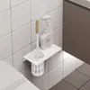Escova de Vaso Sanitário de Nogueira Banheiro Escova de Vaso Sanitário de Cabo Longo Sem Furos para Pendurar na Parede Escova de Vaso Sanitário de Madeira Maciça com Base Conjunto de Limpeza