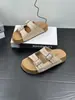 Sandálias de Praia Super Macias e Estilosas para Mulheres 2026, Chinelos de Cortiça da Moda, Sapatos Casuais Abertos na Ponta para Uso Externo