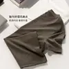 Yuyue Verano Lyocell Sencillo Manga Corta Básico Seda-Lino Adelgazante Ajuste Cómodo Forma H Transpirable Cuello Redondo Manga Corta para Mujer