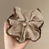 Elástico de cabelo com laço de renda francesa, scrunchie oversized, estilo casual, acessório de cabelo para coque elegante, faixa de cabelo, elástico de cabelo grande para mulheres