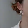 Brincos Argola Lisos Estilo Hong Kong em Prata Pura S999 para Mulheres, Argolas de Orelha Retrô Exageradas de Luxo Leve, Brincos Versáteis Minimalistas de Alta Qualidade