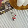 Chaveiro de Natal com Glitter Fino Desenho Animado Árvore de Natal Boneco de Neve Pingente Versátil Cor Translúcida de Gelo Homem de Gengibre Acessórios