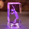 Adornos Luminosos de Cristal Grabado Creativo de Bádminton para Niños y Niñas como Regalos para Premios de Juegos Escolares
