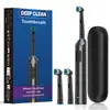 Cepillo de dientes eléctrico rotatorio transfronterizo cabeza redonda impermeable IP67 empaque totalmente en inglés venta al por mayor de fábrica se puede personalizar