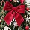Adornos para Árbol de Navidad con Lazo Rojo Plisado, Decoraciones de Escena de Boda con Lazo, Decoraciones de Tienda con Lazo, Lazo